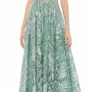 Mac Duggal Seagram green gown