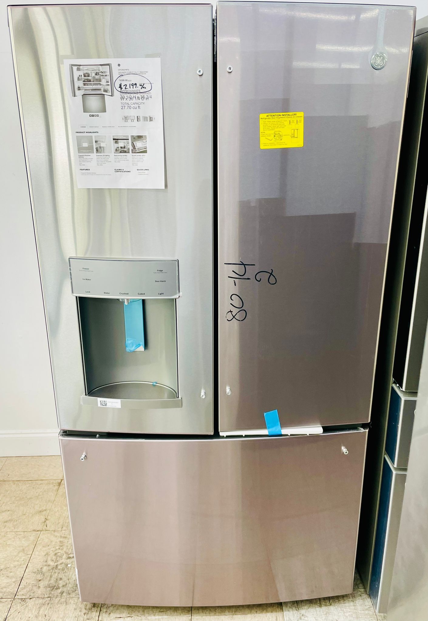 🔥🔥36” GE French Door Refrigerator