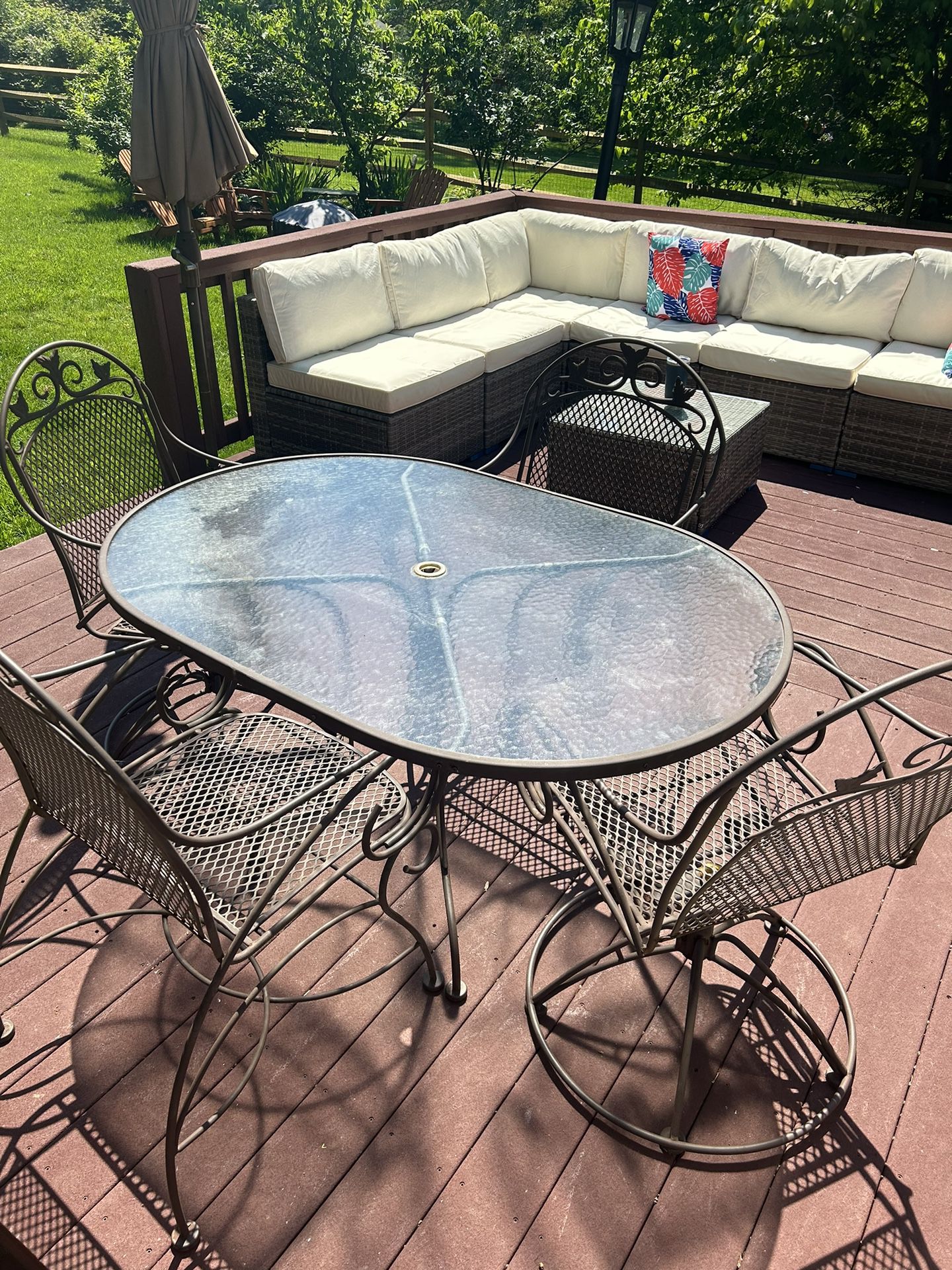 Wrought Iron Patio Outdoor Table And Chairs