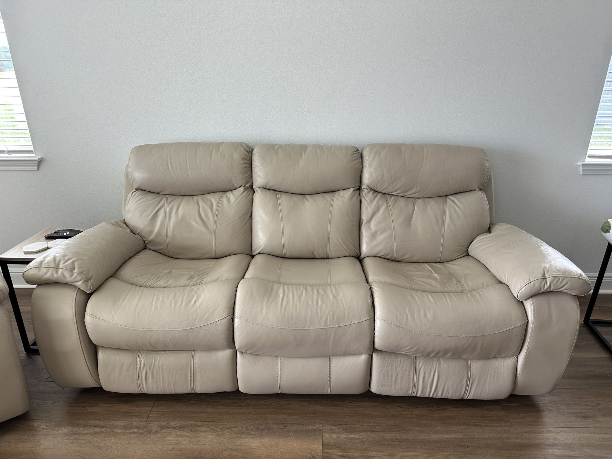 Leather Recliner Sofa And Chair Set