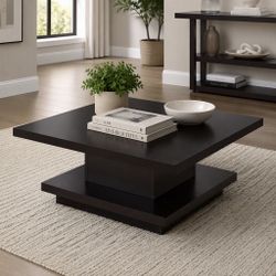 Modern Black Square Coffee Table