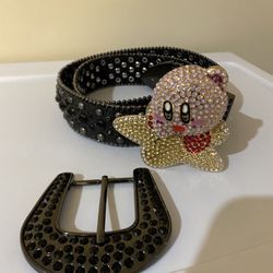 Custom Kirby Pokemon Belt w/ extra buckle 