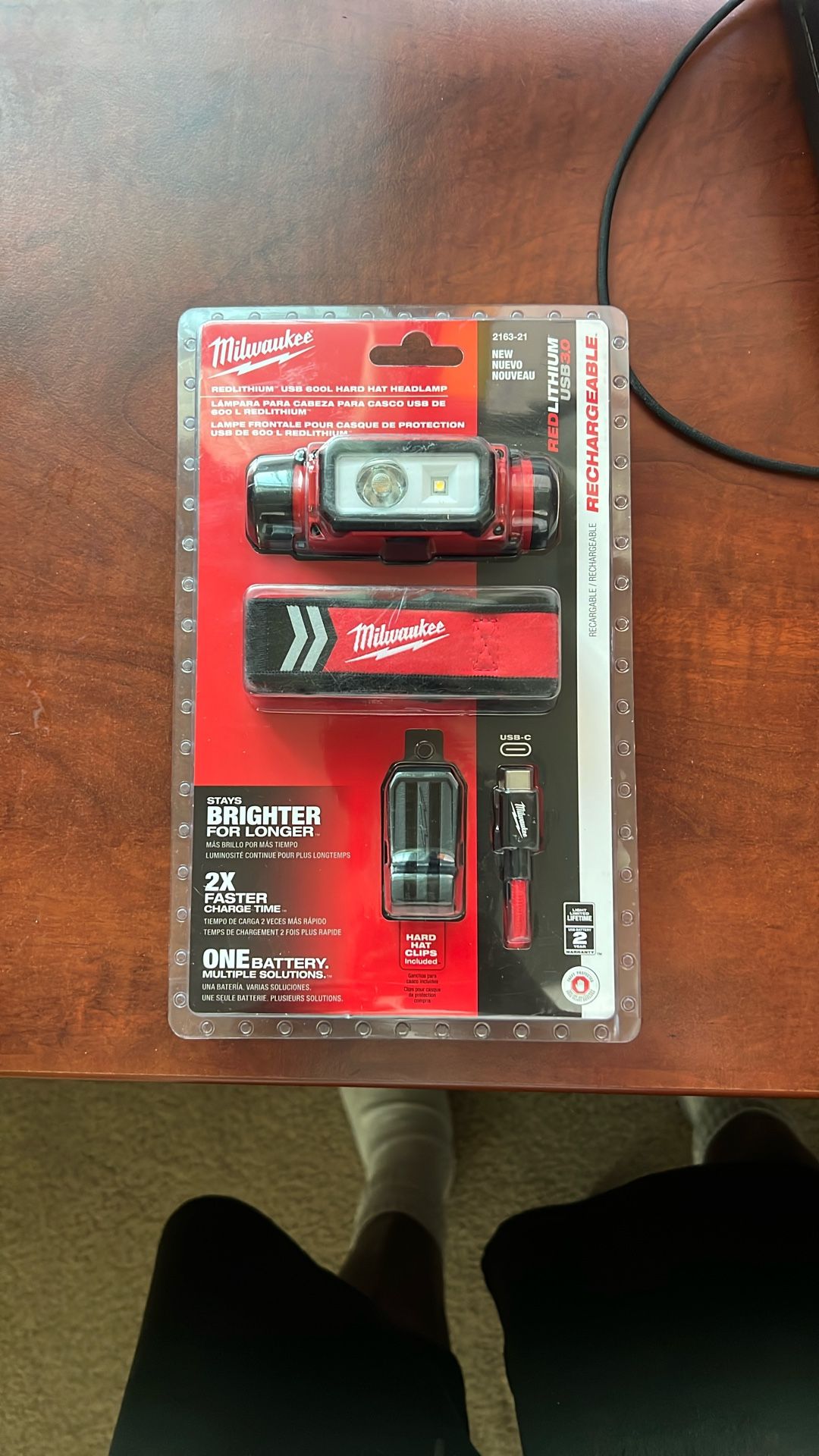 Milwaukee 2163-21 Rechargeable Hard Hat Headlamp