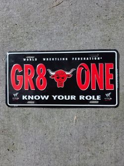 WWF The Rock GR8 ONE License Plate