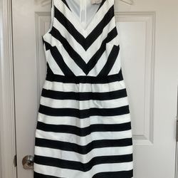 NWT Loft Black + White Striped Dress - Size 0