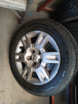 Nissan rims with tires 4  5x114.3