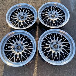 WORK Wheels Rims Vsxv Style Black Silver Wheels Rims 18in 8.5J +30 (5X120)