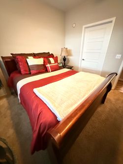 Queen Bed with Sleigh Frame