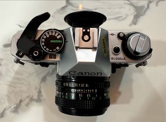 Canon AE-1 program film camera.