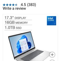 HP 17.3" Touchscreen
Laptop - Intel Core 7-150U
- 1600 x 900- Windows 11
Home - 16GB RAM-1TB
SSD