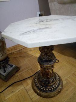 Beautiful Side Table With Stone Top