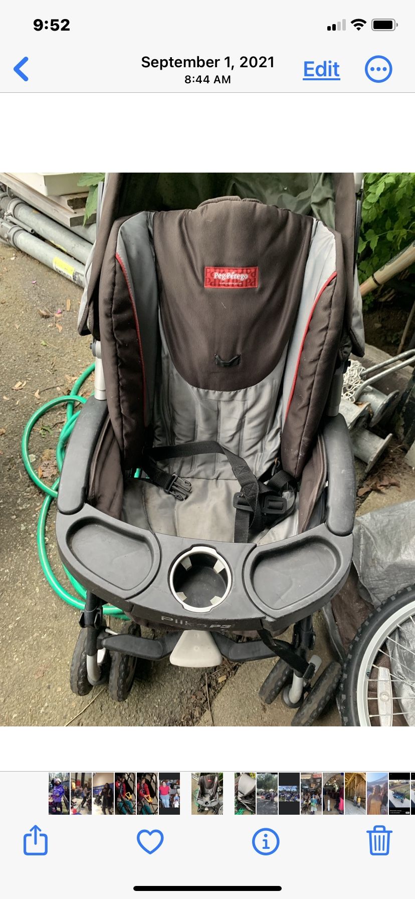 Clean Ez Fold Peg Perego Stroller  