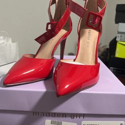 Red madden girl Heels NWT