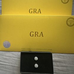 Moissanite Halo Earrings