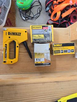 DeWalt Staple Gun with Hardware Lot