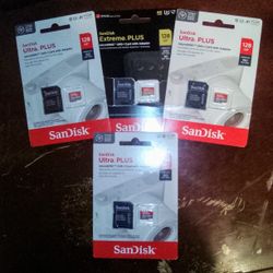 SanDisk 128gb & 256gb microSDXC Cards w/Adapters