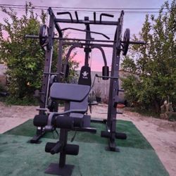 Vesta Smith Machine 1001 | Adj Bench W/ Leg Developer And Preacher Station |Gym Equipment | Fitness | Pulleys|🔴WEIGHTS AND BARBELL SOLD SEPARATELY 🔴
