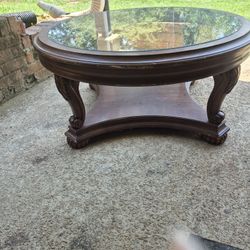 Round Glass Top Coffee Table