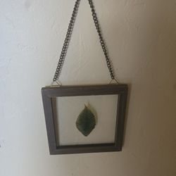 Pressed Leaf Glass Frame – Hanging Wall Decor