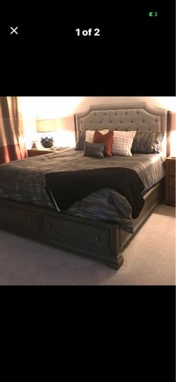 Spacious King Bed frame with Tempur Pedic Power Base