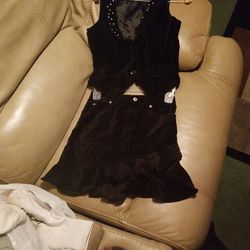 Black Skirt Set Sz 10/12 