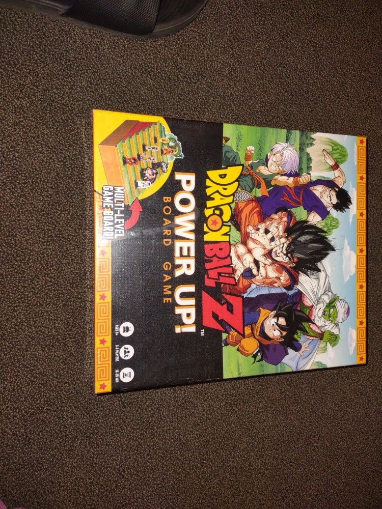Brand New Dragon Ball Z Power Up Game Board With Plastic