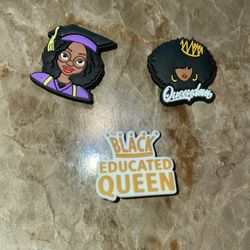Educated black Queen Melanin Charms Crocs Jibbitz