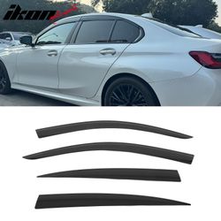 Fits 2019-2026 BMW G20 3 Series Sedan Low Profile Style Tape-On Window Visors Guards