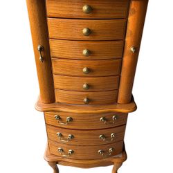 Wooden Stand Up Jewelry Dresser Vintage Dresser