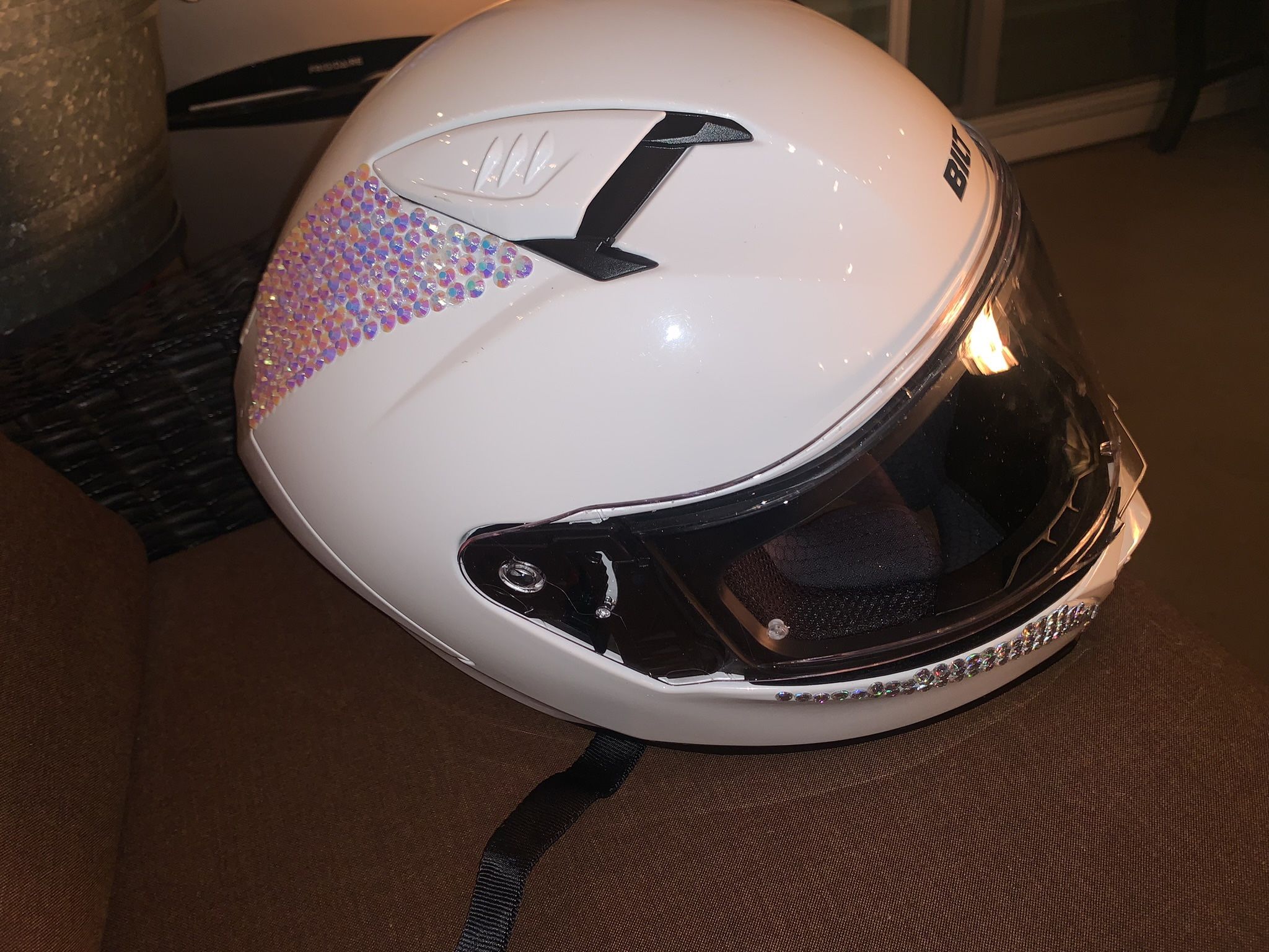 Bedazzled Womens Motorcycle Helmet