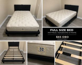 Full Size Bed – Mattress, Headboard & Frame