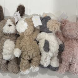 Lot of 6 NEW Mud Pie 13” Plush Pals Soft Stuffed Animals - $90 for All
