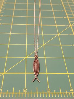 Sterling silver Ichthys necklace