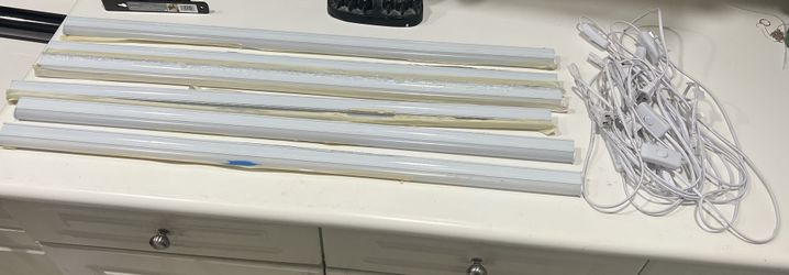 LightingWill LED T5 Integrated Fixture 3FT, Daylight White 6000-6500K, 14W, Linkable Shop Light and Under Cabinet 