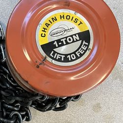 1 Ton Engine Chain Hoist. 10 Ft Height. 