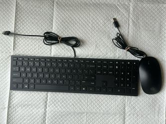 Keyboard Mouse Combo USB TPC-C003K TPC-C002M Black US Layout HP Wired New