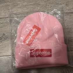 Brand new Pink Supreme Beanie 