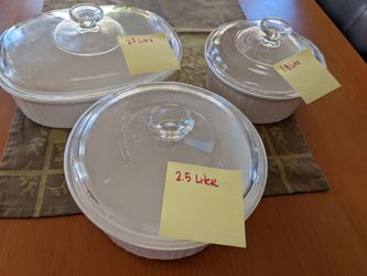 Corning Ware 3 Piece with lids