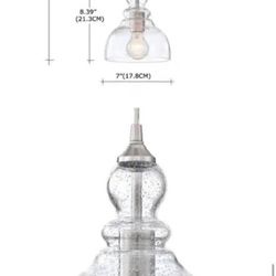 Hukoro 3-Pack 1-light Brushed Nickle Mini Pendant Light