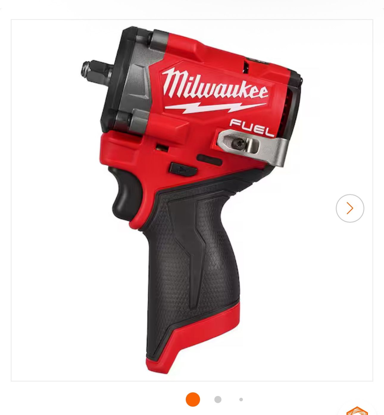 Milwaukee M12 FUEL 12V Lithium-Ion Brushless Cordless Stubby 3/8 in. Impact Wrench (Tool-Only)