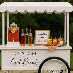 Custom Made Mobile Vendor / Display Wooden Cart 