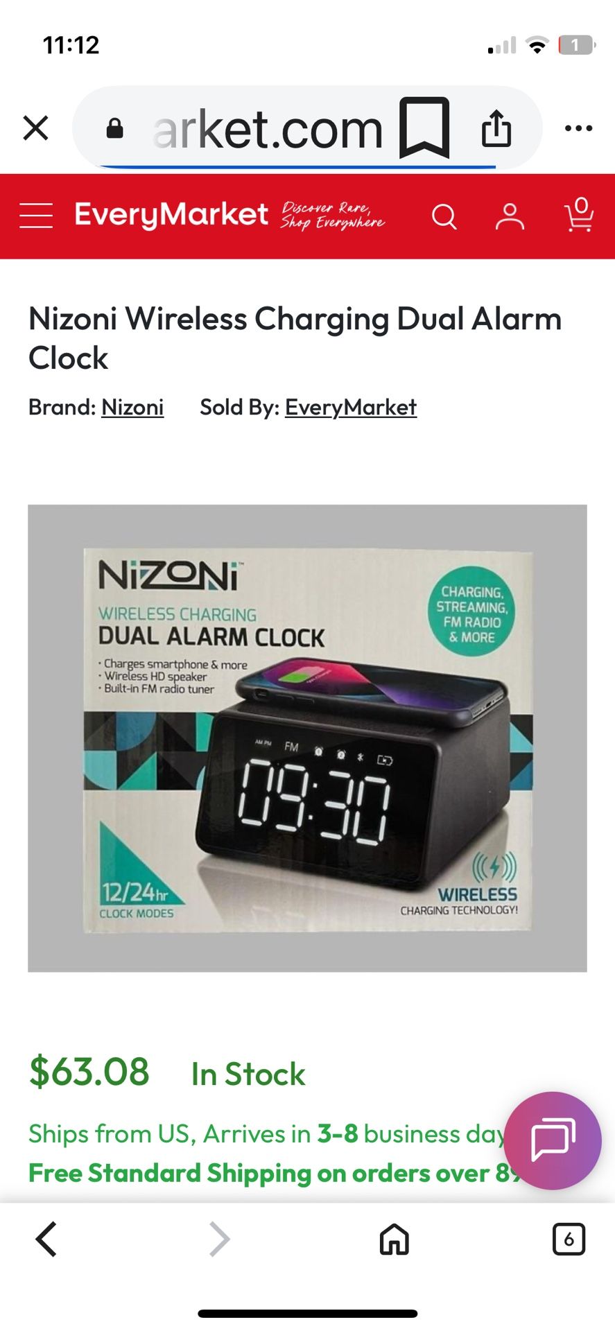 iPhone Charger Clock Radio Speaker