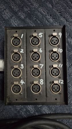 10-foot, 12-channel audio snake cable