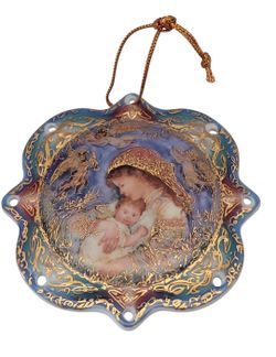 Hibel Studio 1995 "The Wonder of Love" Porcelain Ornament Our Wondrous World LE. The Hibel Studio 1995 "The Wonder of Love" Porcelain Ornament is a vi
