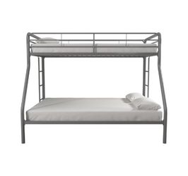 Twin Bunk Bed, Gray Finish Thumbnail