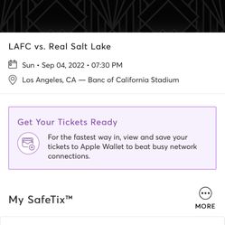 LAFC Soccer Tickets 9/4 7pm