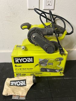 RYOBI 6 Amp Corded 3 in.W x 18 in.L Portable Belt Sander