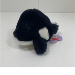Puffkins TOBY THE ORCA KILLER WHALE 5" Plush STUFFED ANIMAL Toy NEW