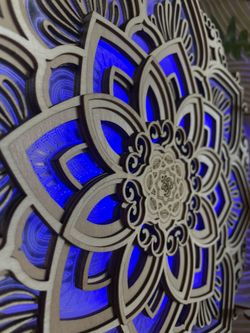 Color Changing Mandala Light-Laser Cut