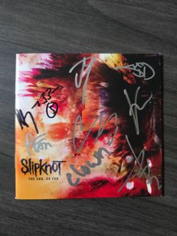 Slipknot Signed The End, So Far CD Insert - Direct From Clown (Complete 9 Member Lineup)